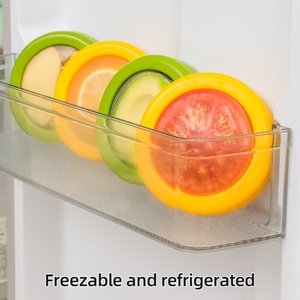 Silicone Food <b>Container</b> Round Fresh Keeper Lid Avocado Fruit Storage Box Keep Fresh Minimalist Design - Product Image 3