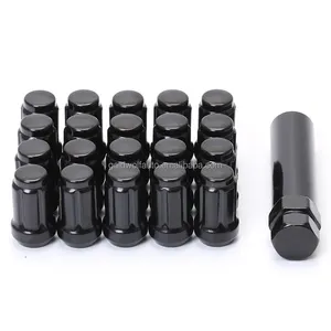 20 écrous de roue noirs 12x1.5 6 cannelures en stock