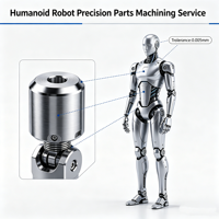 Piezas de Robot Humanoide de Precisión Mecanizadas por CNC de 5 Ejes, Accesorios de Robótica de Aluminio Ligero Personalizados