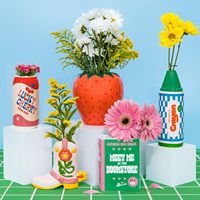 Céramique Rose Dames Cowboy Cowgirl Boot Vase Style Design Minimaliste pour Décoration de Jardin Décor de Bureau avec Fleurs Artificielles