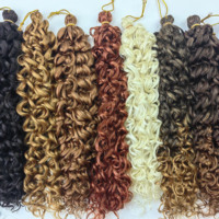 Extensions de cheveux synthétiques bouclés et ondulés en vrac, cheveux à crocheter Ocean Wave, doux et rebondissants, 10, 14, 18 pouces, cheveux à tresser GoGo Curl