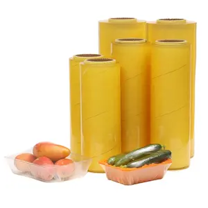 Professional Food Grade Pvc Cling Film Wrap for supermarket kitchen food packing