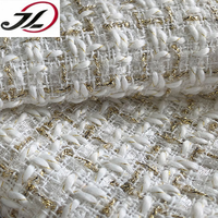 Lot en stock de tissu en tweed métallisé rose du fabricant pour blazer