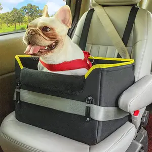 Seggiolino auto per animali domestici extra stabile riscaldato seggiolino auto per cani vicino alla ruota per coprisedile pieghevole piccolo e medio in pelle