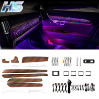 Lumière ambiante de voiture USB 64 couleurs, éclairage LED intérieur de voiture RGBIC, bande lumineuse ambiante pour Volvo S90 2017-2025