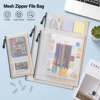 Carpeta Transparente Ligera al por Mayor de Fábrica, Bolsa Impermeable con Cierre de Cremallera, Bolsas Multifuncionales para Archivos