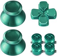 Boutons métalliques DualShock 4 et joysticks analogiques en alliage, boutons à balle, pavé directionnel pour coques de manette PS4 avec fonctionnalités améliorées