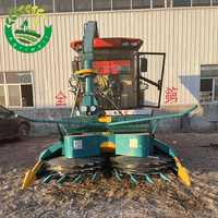 Fourragère montée sur tracteur pour la collecte d'ensilage de maïs et d'herbe avec système d'alimentation et de soufflage à double rouleau
