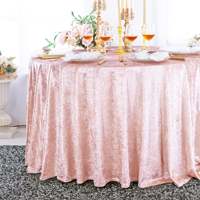 Nappe Ronde en Velours Diamant Polyester Unie de 120 Pouces pour Hôtels, Fêtes, Mariages et Événements – Vente en Gros et en Stock