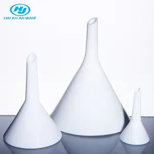 High Quality Funnel HAIJU LAB OEM Acid And Alkali Resistant High Pure PTFE Triangle Funnel
