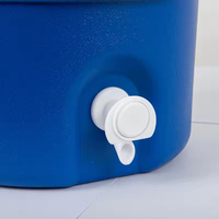Carafe à eau glacée en plastique avec logo personnalisé, pour boissons, bière, avec robinet, glacière de stockage d'eau d'extérieur