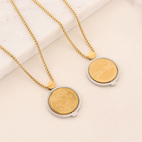 Collier simple à maillons en O en acier inoxydable plaqué or avec pendentif cœur, bijoux en cristal pour femme, colliers ras-du-cou tendance, cadeau