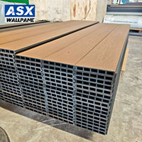 Panneau mural décoratif imperméable et ignifuge, panneau mural extérieur en bois anti-termites, panneaux muraux WPC pour jardin et façade