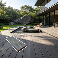 Terrasse en composite WPC à faible entretien, résistante aux rayures, facile à nettoyer, idéale pour jardin familial et terrasse