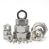 Mur Baut Hexagon DIN934 Baja Tahan Karat M1.6 hingga M36 201 304 A2-70 316 A4-80 untuk Mesin Konstruksi Penjualan Langsung Pabrik
