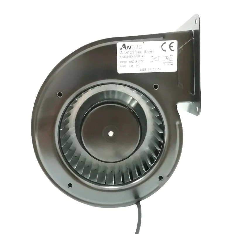 250Mm Naar Voren Gebogen Centrifugaalventilator 220V Dc Kunststof En Roestvrijstalen Bladen Voor 12V 24V 48V Elektrische Stromen