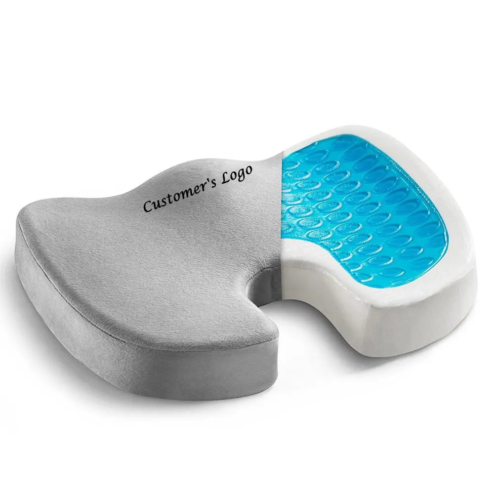 Coccyx Orthopedic Gel enhanced Memory Foam Cool Gel Seat Cushion