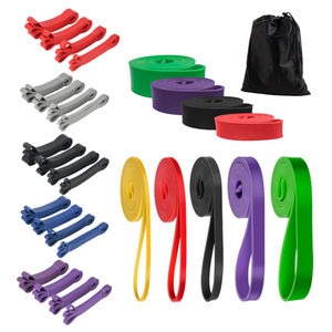High Quality Colorful Custom Pilates Yoga Fitness Exercise <b>Bands</b> <b>Workout</b> Gym Equipment Rubber Strength Training Resistance <b>Bands</b> - Product Image 6