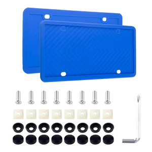 Kit Completo de Montaje de Placa de Matrícula de Silicona con Pernos y Arandelas, <span class=keywords><strong>Soporte</strong></span> de Placa de Matrícula Resistente al Agua para Camiones y SUV - Product Image 1