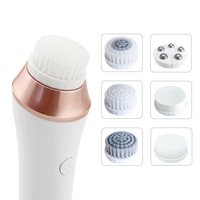 Machine à laver le visage électrique Portable, en Silicone, gommage des pores, brosse rotative de nettoyage du visage