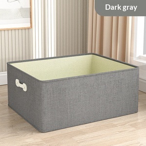 Fabric <b>Drawer</b>-style Storage Box Lid <b>Under</b>-<b>bed</b> Storage Box Multi-size Foldable Organizer Cotton Linen Clothes Modern Simple - Product Image 6