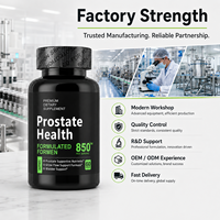 Capsules de soutien de la prostate pour hommes adultes, à base de plantes naturelles, probiotiques, antioxydants, avec Palmier nain, Pygeum africanum, Lycopène, sans gluten