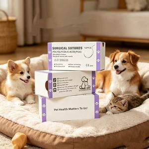 Suturas Quirúrgicas Veterinarias PGA, Sutura Absorbible de Ácido Poliglicólico con Aguja <span class=keywords><strong>para</strong></span> Hospital Veterinario, Sin Pedido Mínimo, Muestra Gratuita - Product Image 2