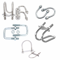 Écrous en U pour camion, en acier inoxydable, écrous en U zingués, 20*103*300, colliers de serrage pour tuyaux, écrous en U, écrous, rondelles