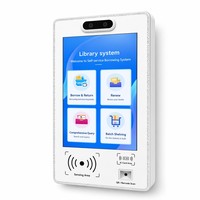 Terminal de libre-service intelligent pour bibliothèque, kiosque RFID sur pied, écran tactile 21,5 pouces, compatible SDK, stockage 128 Go pour livres