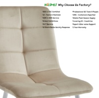 Chaise de salle à manger moderne en velours, revêtement capitonné en losanges, chaise d'appoint confortable pour la maison et les restaurants