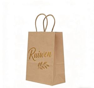 Custom Kraft Paper <b>Bag</b> Thank You Grown Logo Packaging for Small Business for Gifts Shoes Socks Carton <b>Packed</b> - Product Image 3