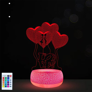 Stupefacente 3D Novel decorazione atmosfera RGB telecomando led lavagna per scrivere in bianco da tavolo lampada da notte per gli amici credenti