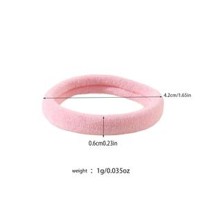 थोक हॉट सेलिंग रबर बैंड कैंडी रंग उच्च लोचदार तौलिया लूप पोनीटेल धारक महिला लड़कियों के लिए बाल खरोंच - Product Image 4