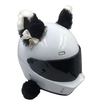 Accessoires de modification d'oreilles en peluche de luxe personnalisés pour casques intégraux de motos, vélos électriques et scooters