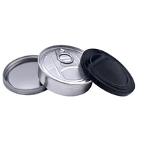 Boîtes de conserve de thon vides auto-scellantes de 100ml 200ml avec Cover-3.5g noir boîtes de conserve pour presse à fleurs d'herbes sèches et étiquettes personnalisées autocollants