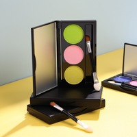 Palette d'ombres à paupières de marque privée pigmentée scintillante 3 couleurs de haute qualité OEM Ombre à paupières végétalienne mate