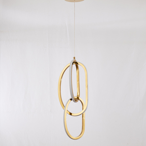 Đèn Led Màu Vàng Kim Thép Không Gỉ Đơn Giản Hiện Đại Đèn Treo Phòng Ngủ Phòng Ăn Đèn Chùm - Product Image 2