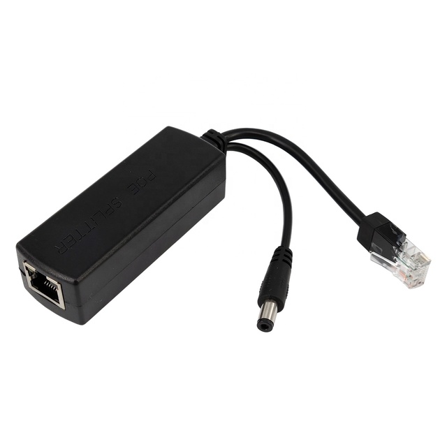 Poe Splitter DC 5.5*2.1mm Power Over Ethernet 10/100M 48V to 12v DC 2A Adapter for IP Camera