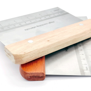 Coupe-pâte en acier inoxydable de qualité alimentaire, best-seller, avec manche en bois massif, design résistant à la rouille, nettoyage facile, outils de pâtisserie - Product Image 2