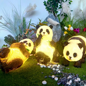 Artistic Panda Light Sculpture for Shopping Malls Theme Parks Festivals and Outdoor Photo Attraction Areas - Product Image 1