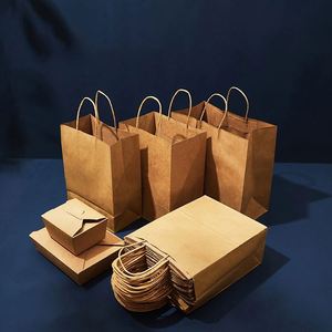 Bolsas de Papel Ecológicas de Lujo Biodegradables con Asa de Listón para Boutique, Compras, Supermercado y Promoción con Logotipo Personalizado - Product Image 1