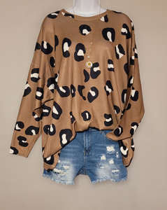 Camicetta Top a tunica con stampa leopardata Lovedagear Boho personalizzata da <span class=keywords><strong>donna</strong></span> a manica lunga oversize - Product Image 3