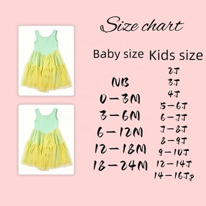 Robe d'été sans manches pour filles DH ODM vert menthe jaune citron, jupe tutu en maille superposée et moelleuse contrastante, robe tourbillonnante fraîche pour l'été - Product Image 3