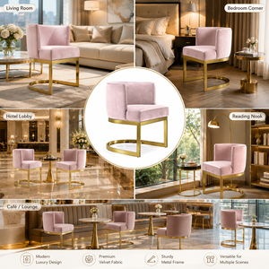 <span class=keywords><strong>Chaise</strong></span> de vanité haut de gamme en <span class=keywords><strong>velours</strong></span> avec structure métallique <span class=keywords><strong>cantilever</strong></span> dorée pour salons de luxe – Vente en gros - Product Image 3