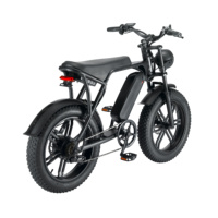 Vélo de montagne électrique V8 avec moteur à moyeu arrière, cadre en acier 3 vitesses, roues de 20 pouces, pneus 20x4 pouces, freins à disque, couple de 50-60 Nm, pour adultes