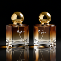 Flacon de parfum en verre de luxe spécial, carré, 100 ml, flacons de parfum en verre transparents, 30 ml, 50 ml, avec couvercle