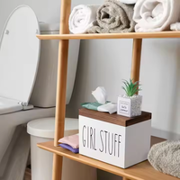 Boîte de rangement en bois pour femmes pour organiser des objets personnels