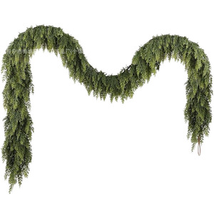 Guirlande d'aiguilles de pin artificielles Yingrunlong 10cm-30cm en plastique PE, décoration de Noël pour la maison, ornement suspendu pour cheminée - Product Image 5