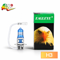 Phare halogène E4 H3 12V55W PK22s Ampoule en acier inoxydable avec options multicolores Certifié DOT/ROHS pour un montage universel