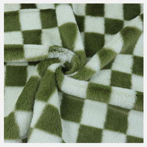 Lông Thỏ Giả In Họa Tiết Kẻ Sọc Hai Màu Chất Lượng Cao 500G Vải Dệt Kim Lông Thỏ Giả Lông Mềm Nhân Tạo - Product Image 5